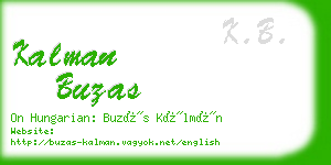 kalman buzas business card